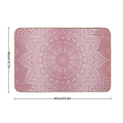 Boho Rose Gold Mandala  Non-Slip Bath Mat