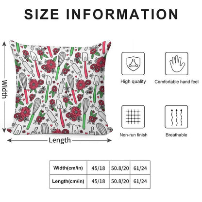 Holiday Cooking & Baking Soft Luxury Feel Throw Pillow