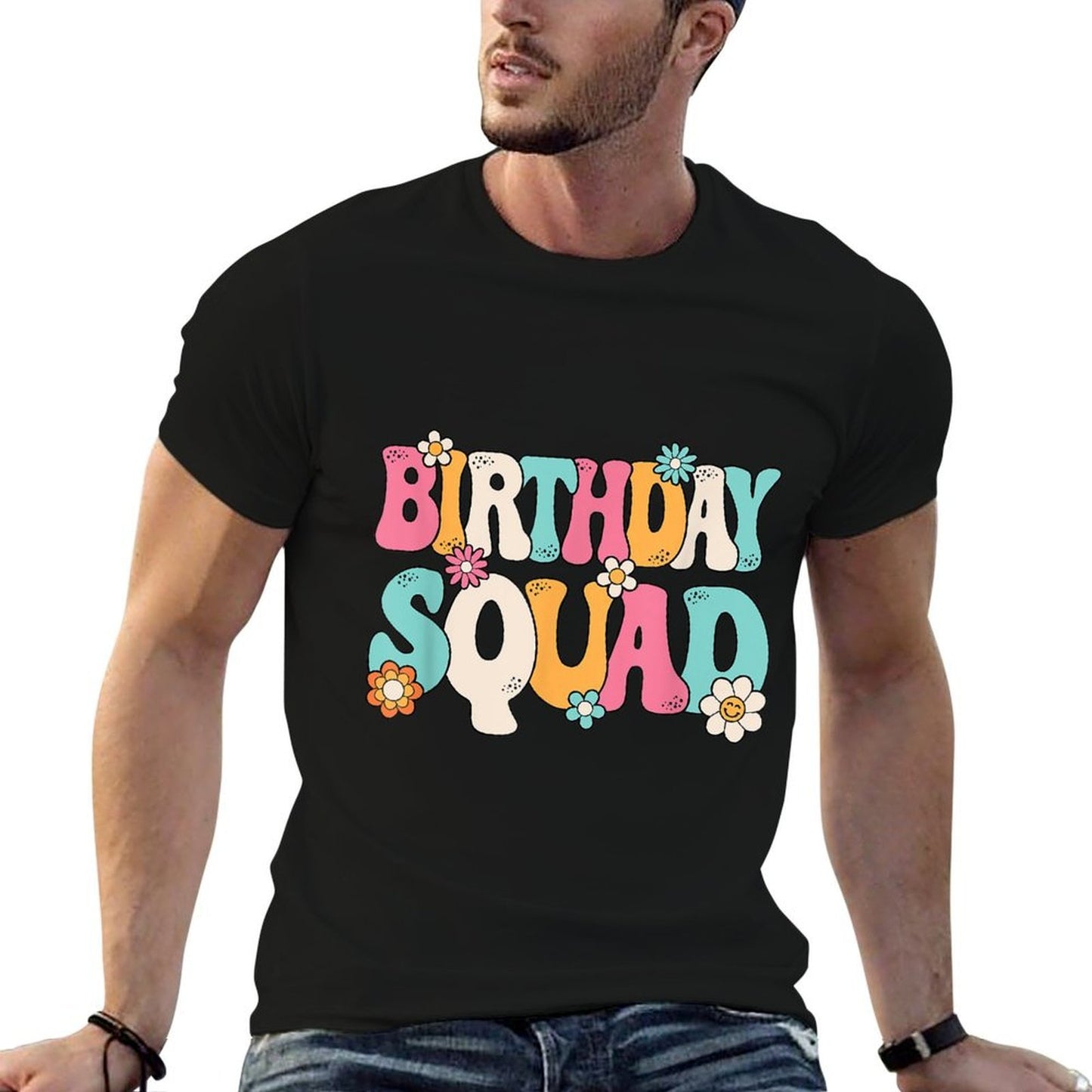 Groovy Birthday Squad Men Women Boys Girlsns Kids  Quick-drying T-Shirt