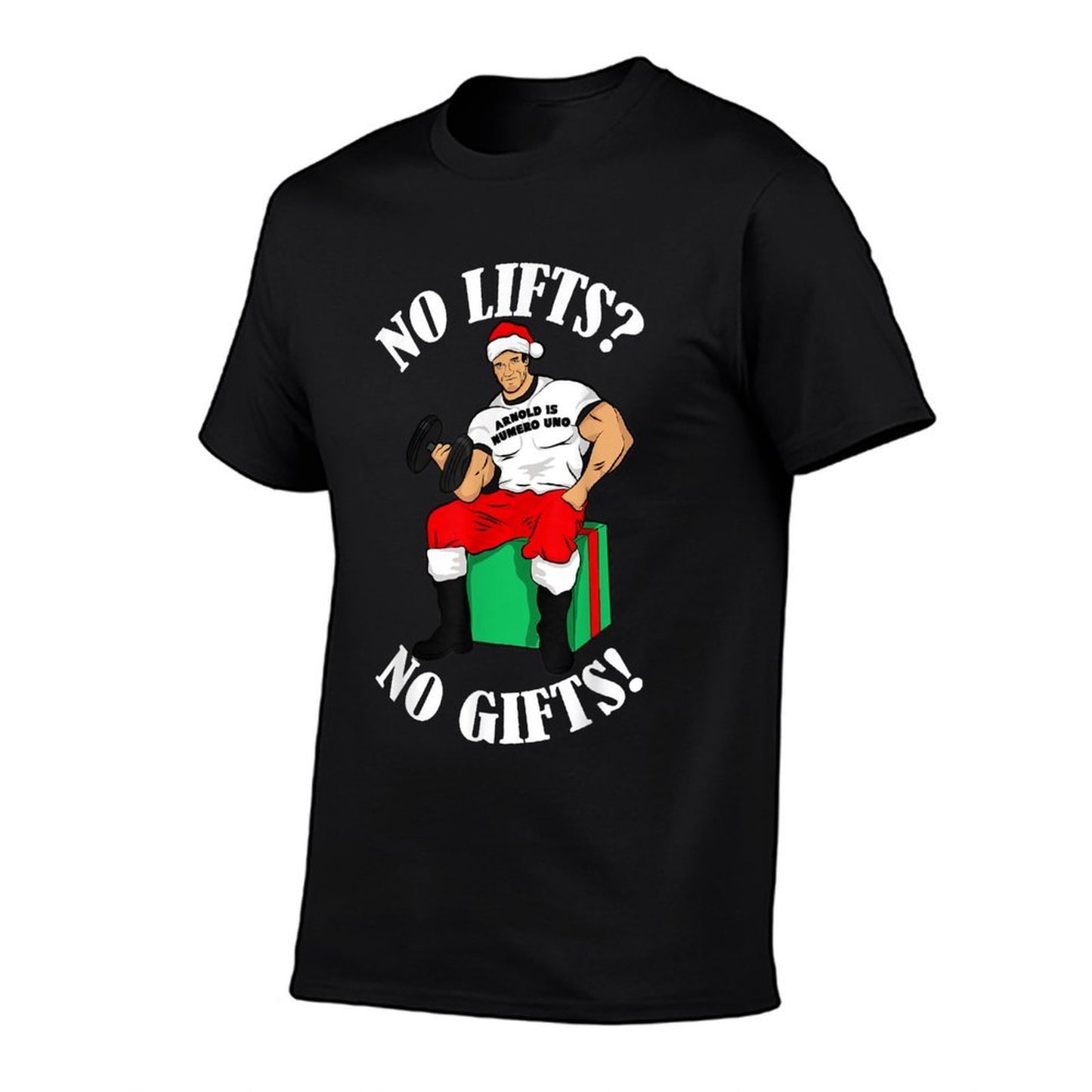 Arnold Numero Uno No Lifts Nos! Christmas  Heathered Texture T-Shirt