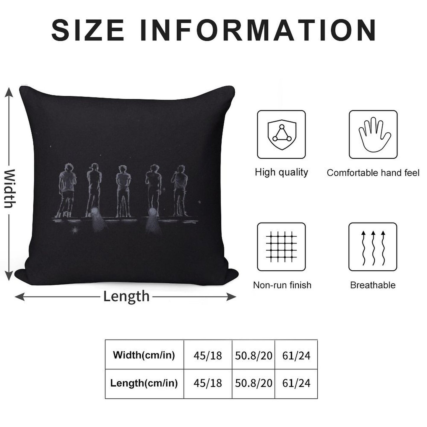 One Direction Soft Luxury Feel Throw Pillow