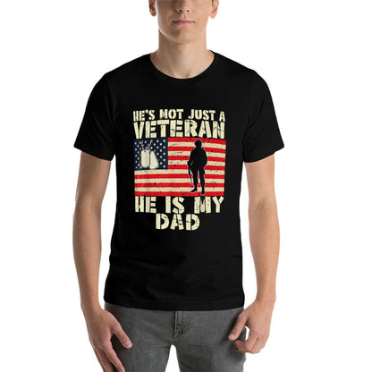 Kids My Dad Is Not Just A Veteran American Veterans Day  Vintage-inspired T-Shirt