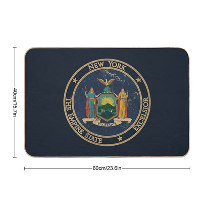 Vintage New York USA United States of America American State Flag  Dirt-Trapping Bath Mat