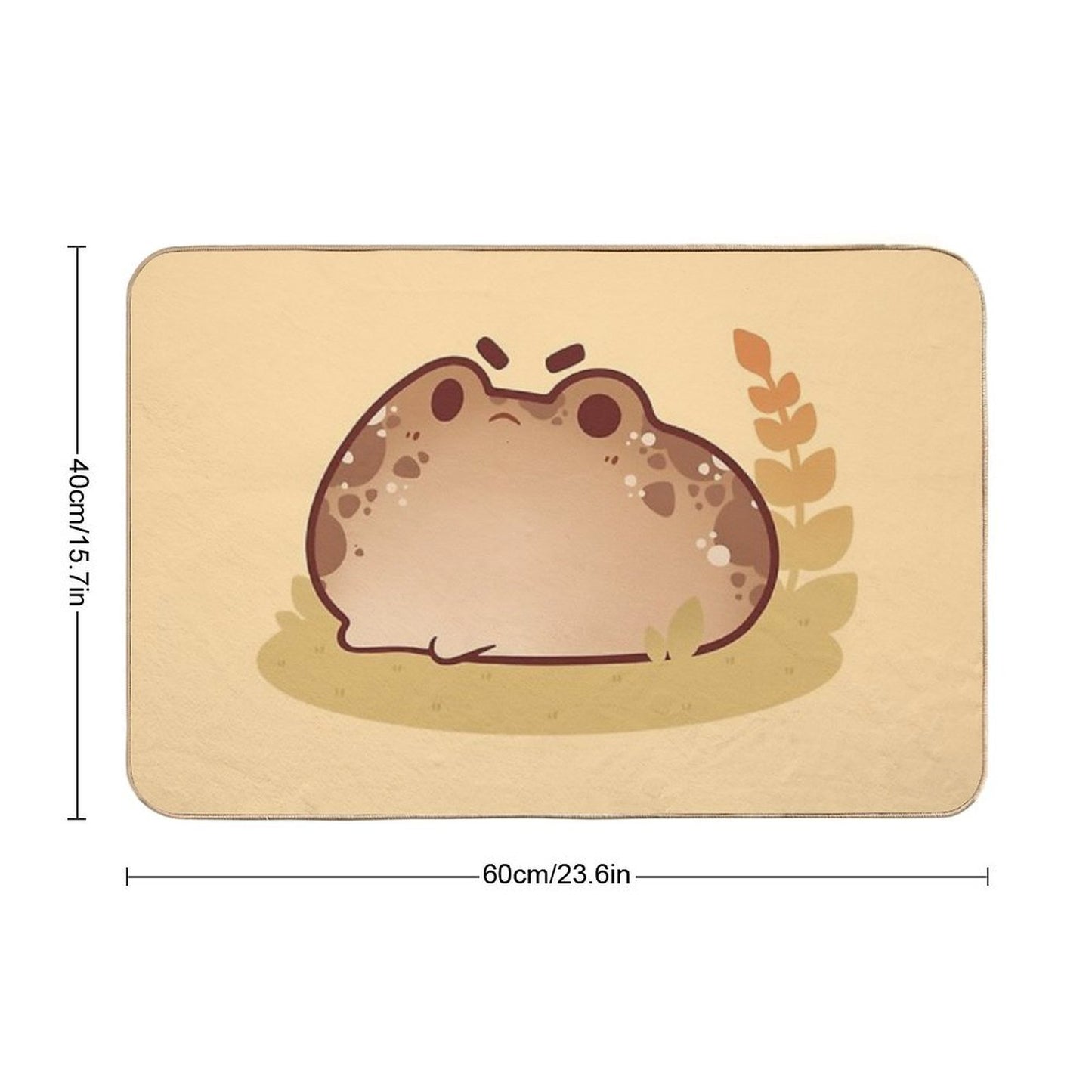 Grumpy Desert Rain Frog  Stain-Proof Bath Mat