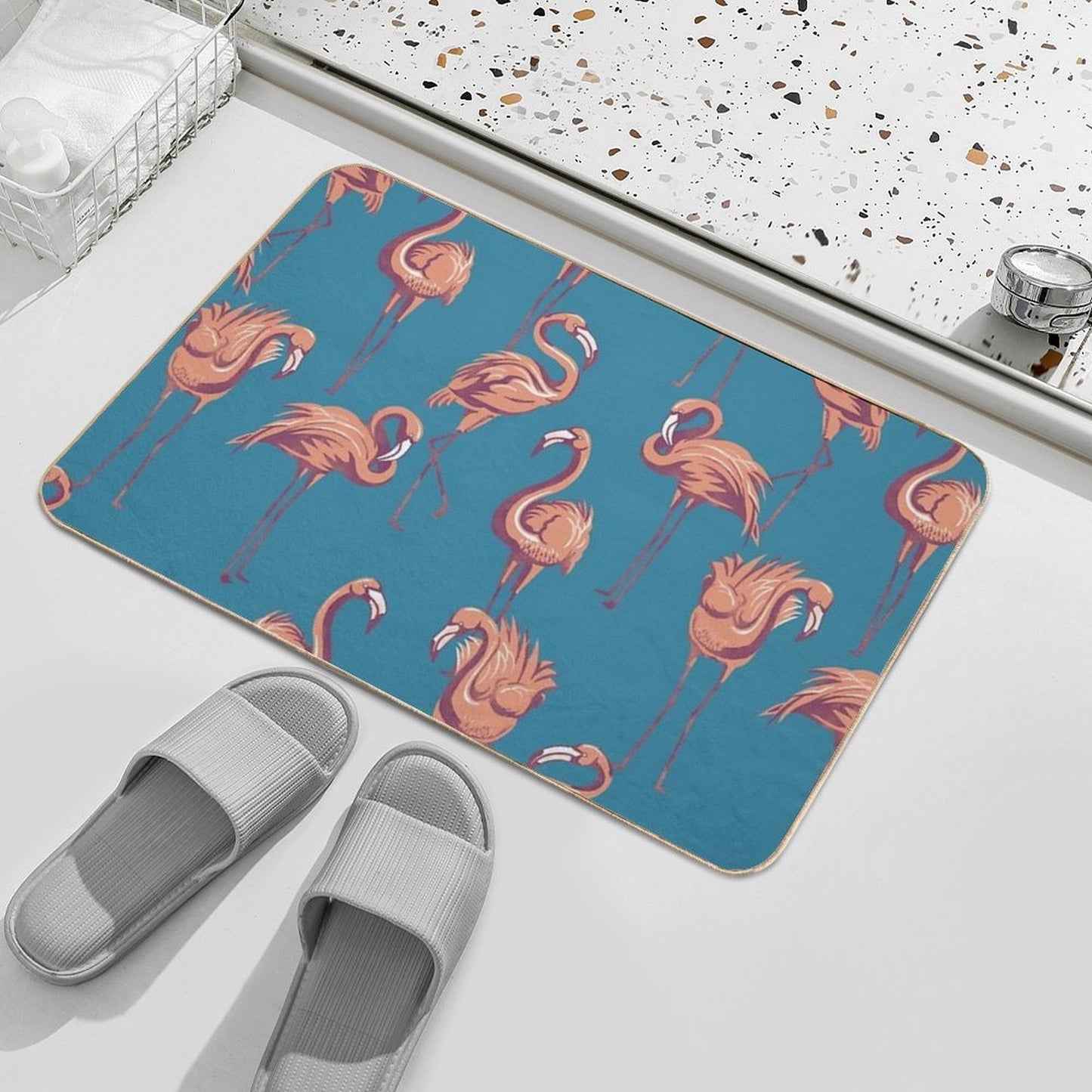 Flamingos  Pet-Safe Bath Mat