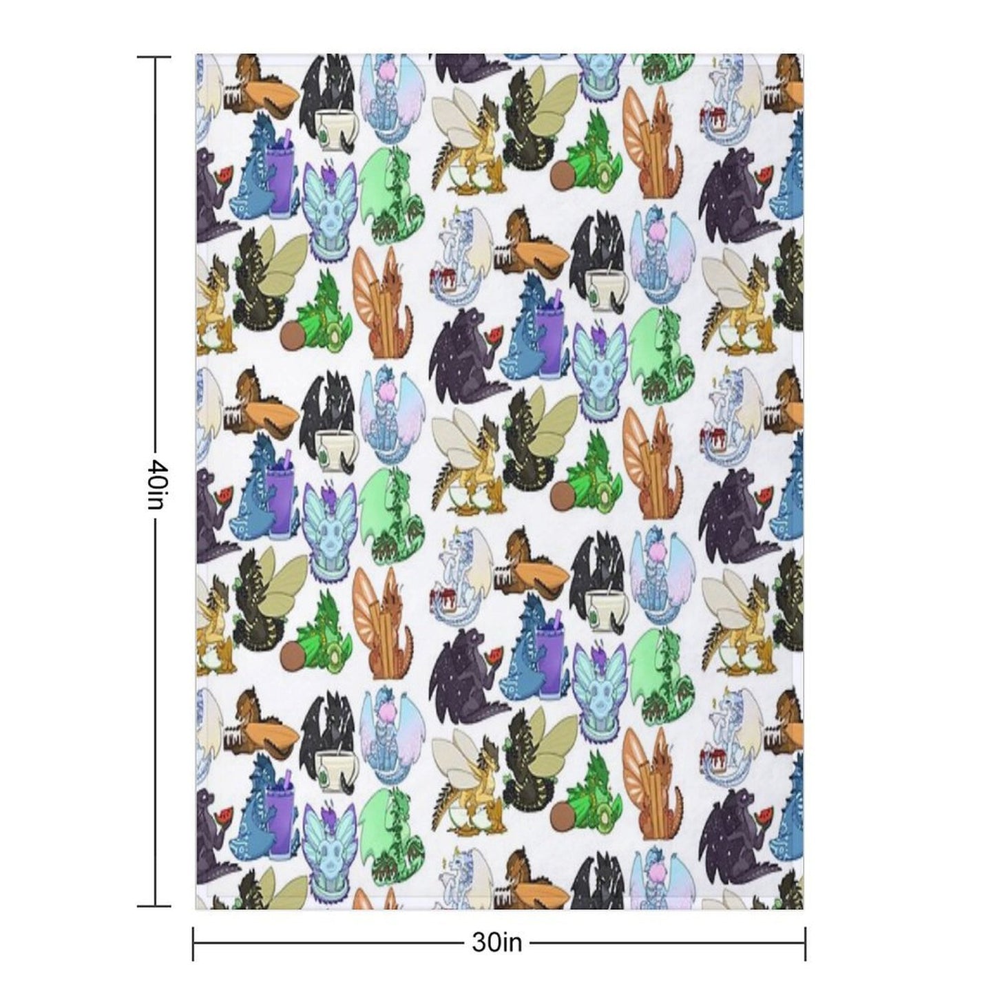 Wings of Fire with Foods Batch 2 Compact Throw Blanket