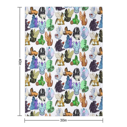 Wings of Fire with Foods Batch 2 Compact Throw Blanket
