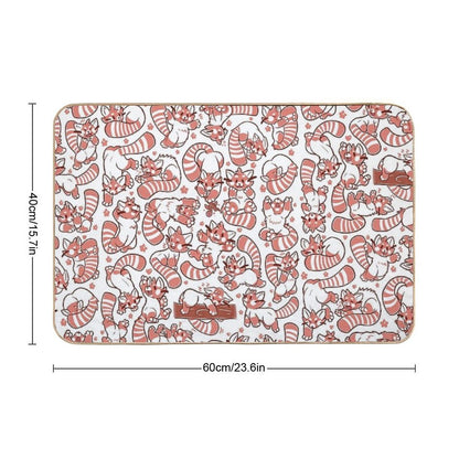Red Panda All over Pattern Spread  Slip-Resistant Bath Mat