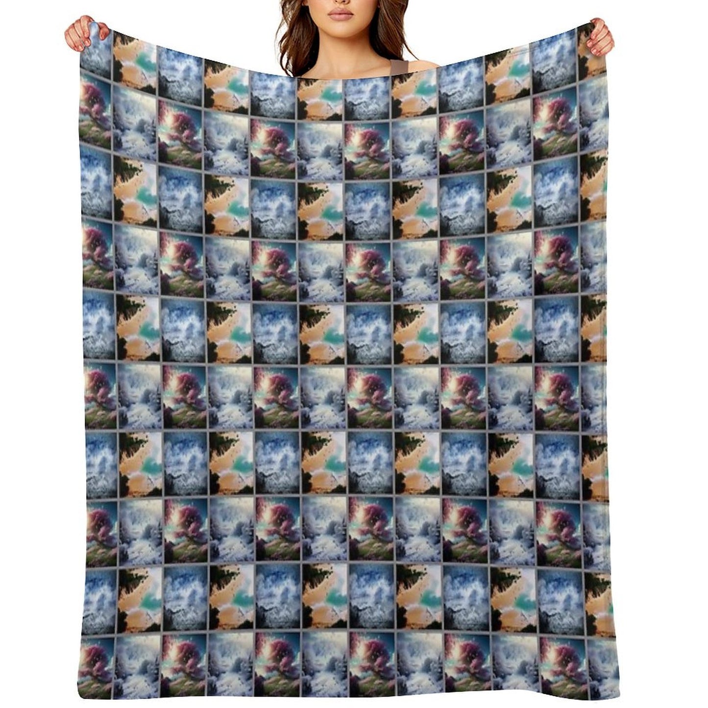 Ocean Through The Seasons Lightweight Throw Blanket