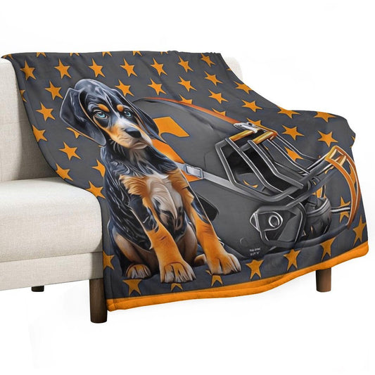 Tennessee Bluetick - Orange Stars Gift-ready Throw Blanket