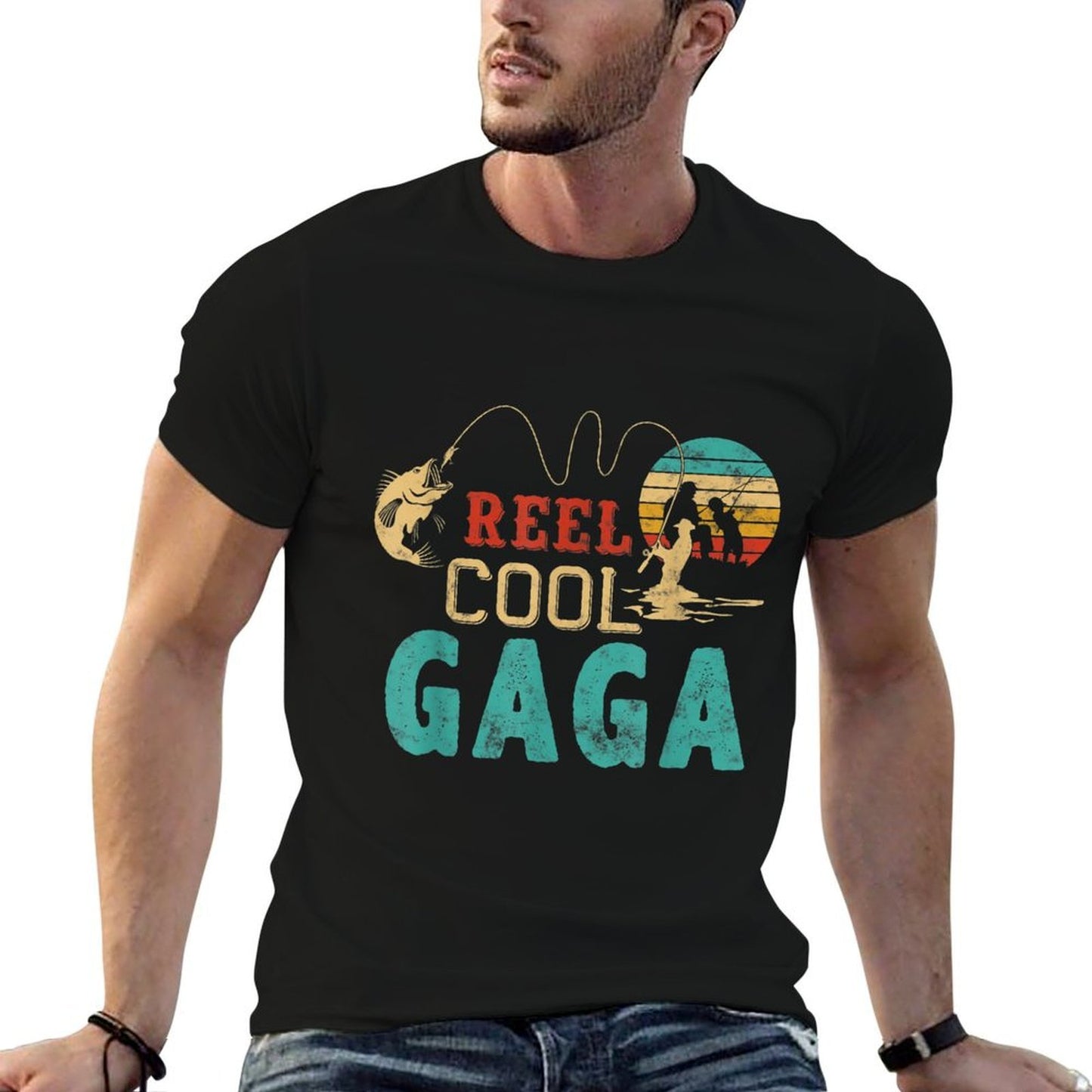 Fishing Reel Cool Gaga Father’s Day Gift For Fisherman Gaga Comfortable T-Shirt