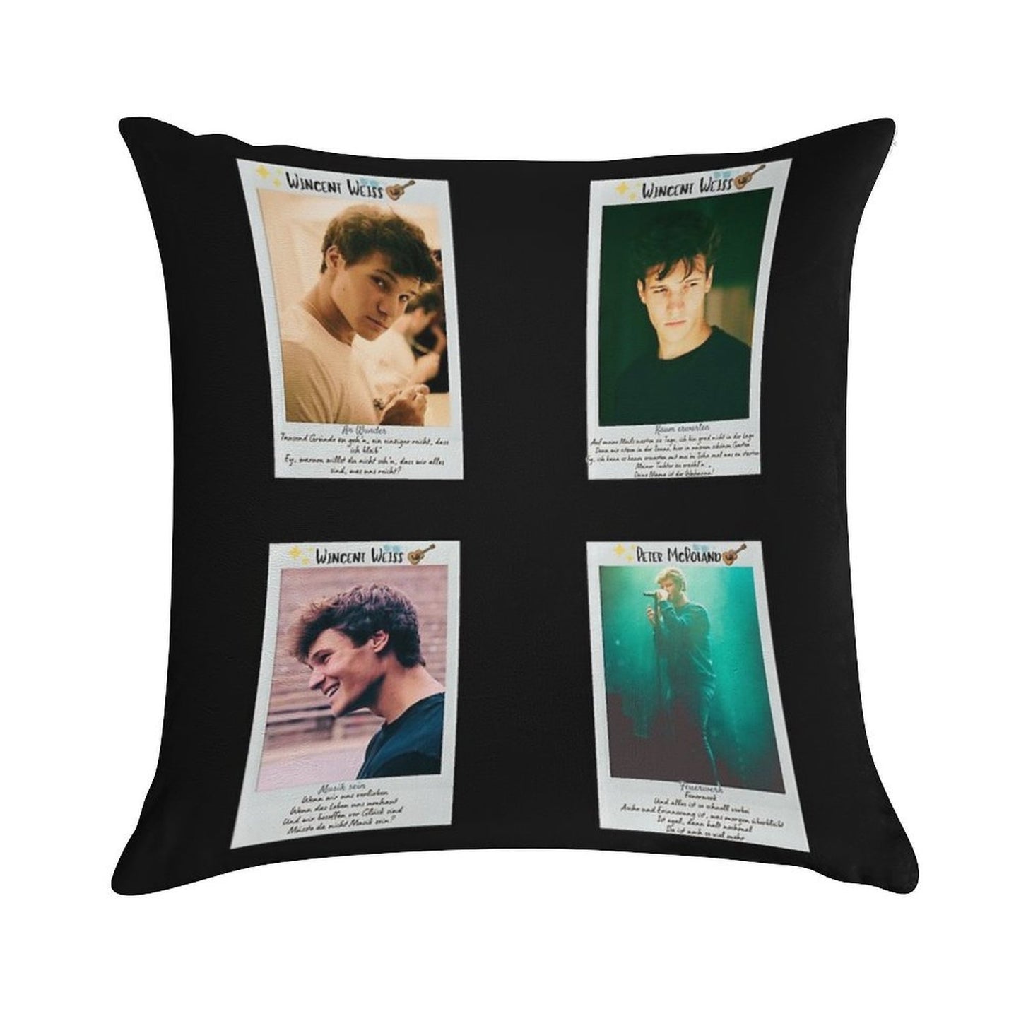 Wincent Weiss Lyrics HD Sticker Set  T Shirt Soft Ultra-Soft Texture Throw Pillow
