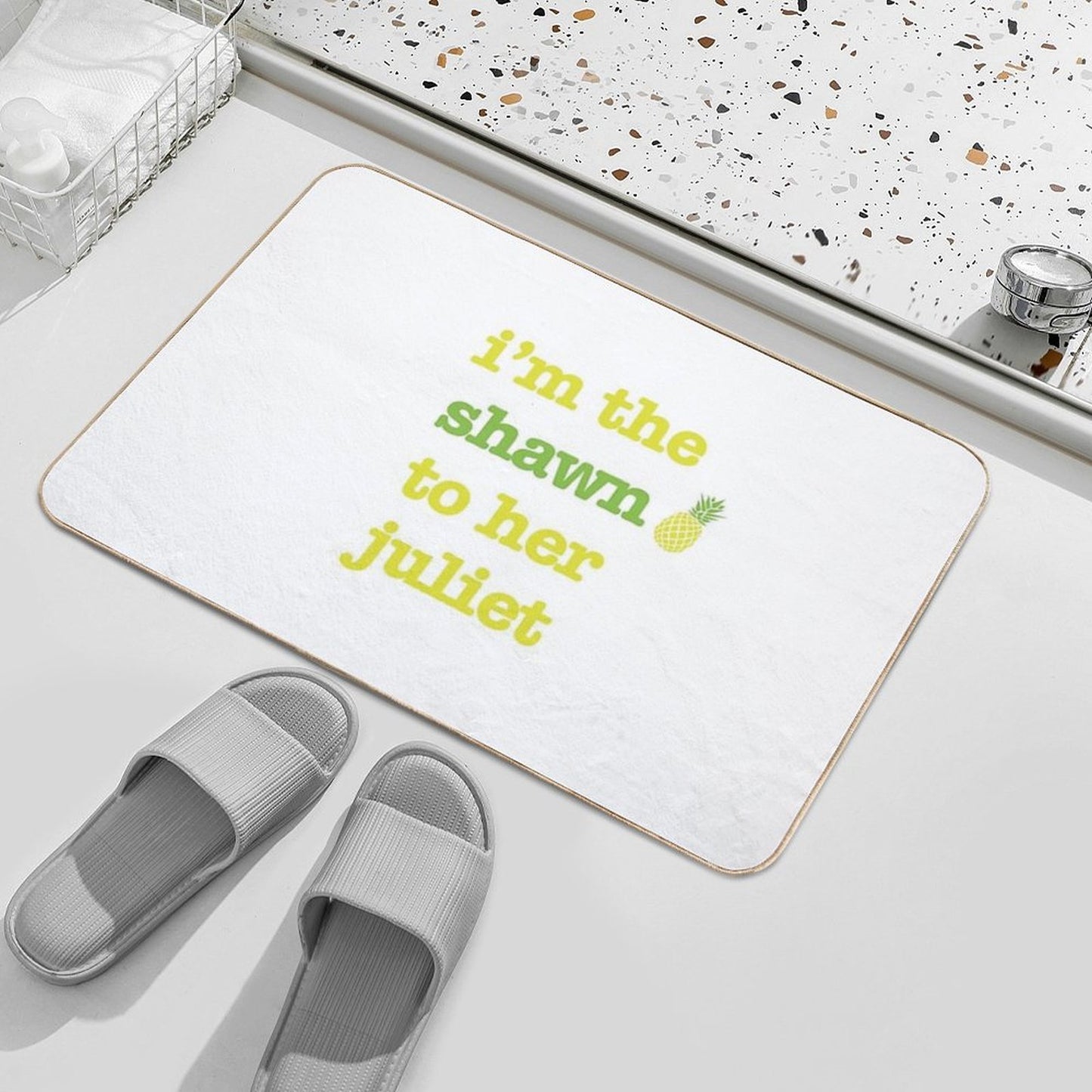 Shawn to Her Juliet  Rapid-Drying Bath Mat