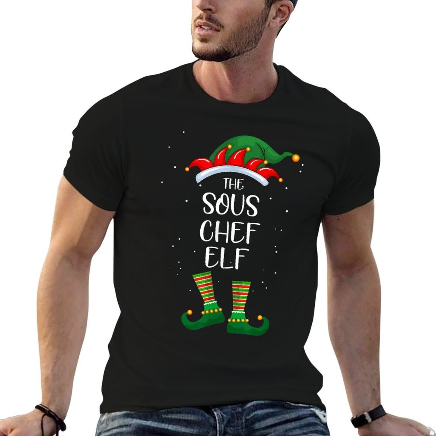 Christmas Sous Chef Elf Funny Matching Family Xmas  Soft T-Shirt