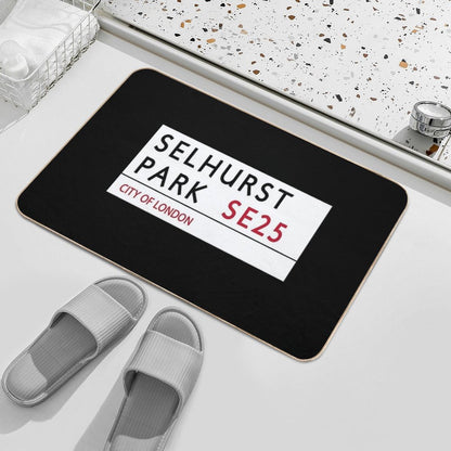 Selhurst Park Road Sign  Odorless Bath Mat