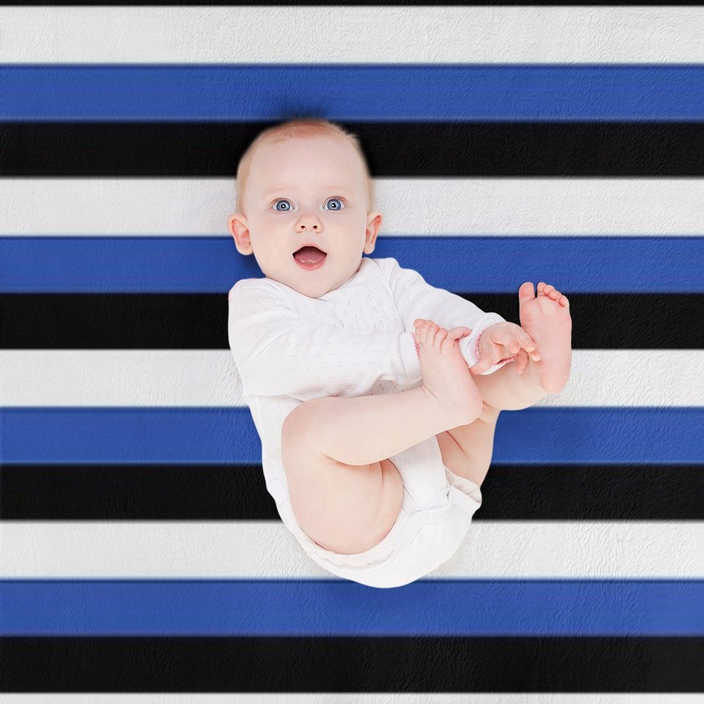 Bath Rugby Striped Club Colours Eco-conscious Throw Blanket