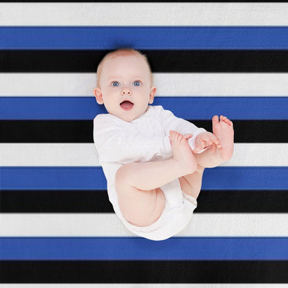 Bath Rugby Striped Club Colours Eco-conscious Throw Blanket
