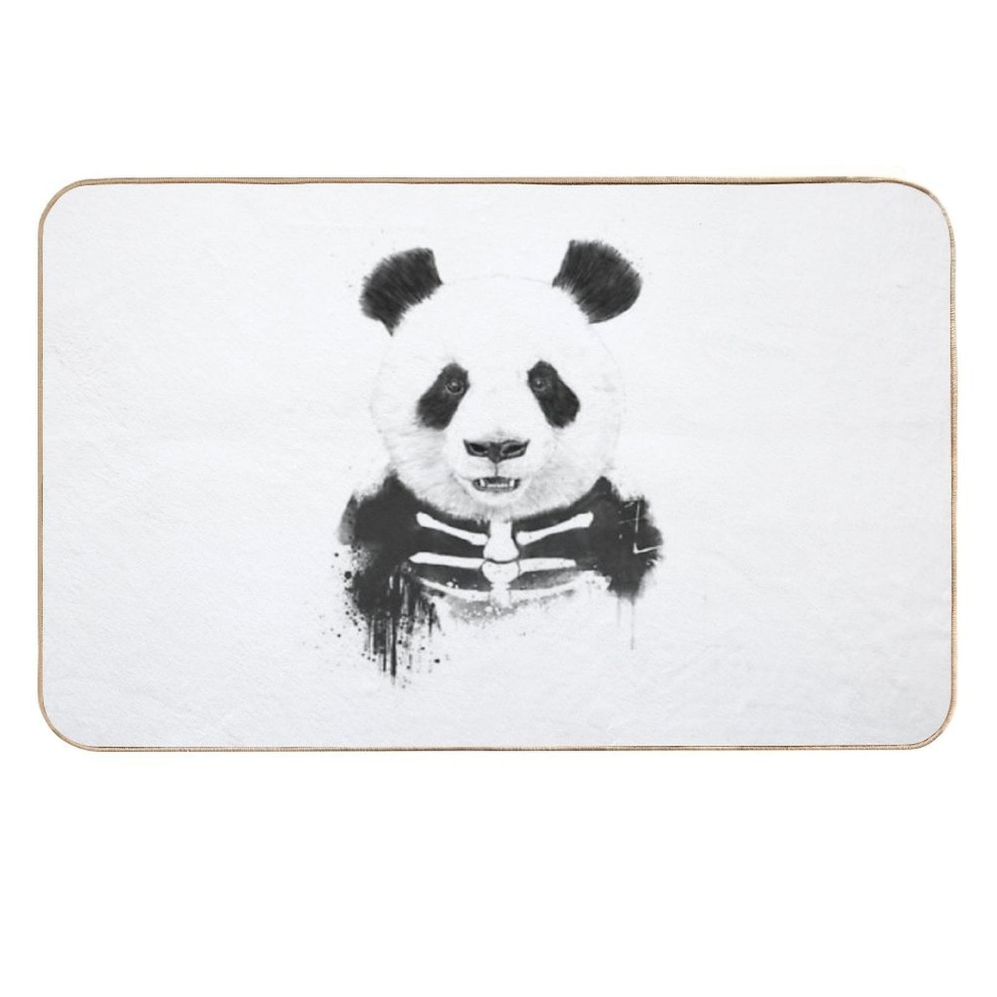 Zombie Panda  Fade-Resistant Bath Mat