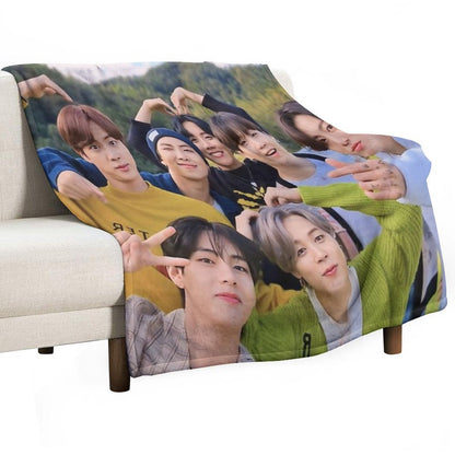BTS Ot7 Festa Travel-friendly Throw Blanket