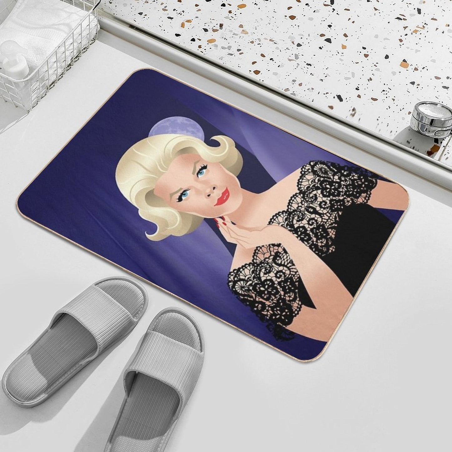 Lace Gown Lady  Anti-Trip Bath Mat