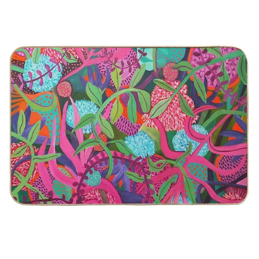 Wild Pink Pattern  Absorbent Bath Mat