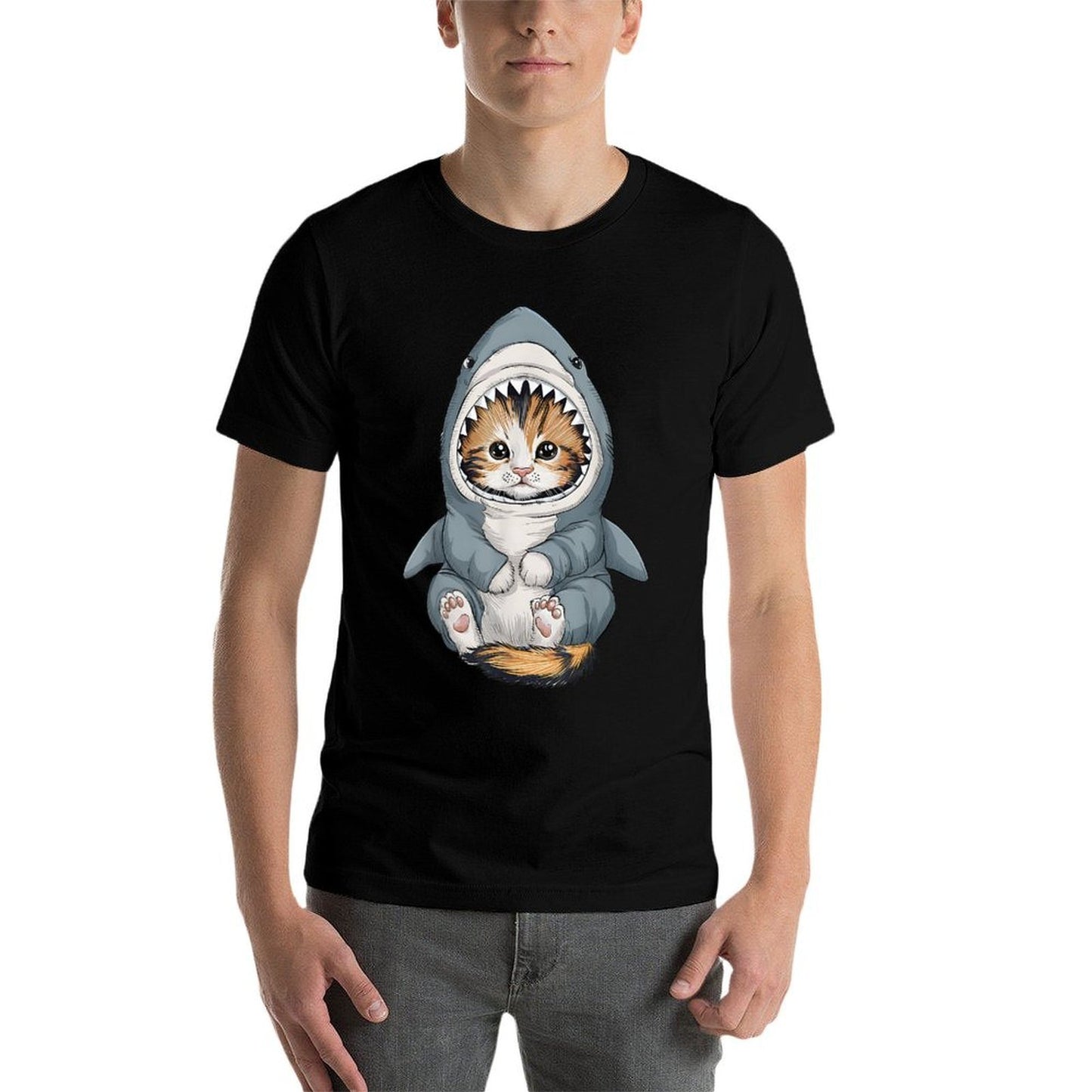 Cute Kitten in A Shark Costume Kitty My Cat Is A Shark  Soft T-Shirt