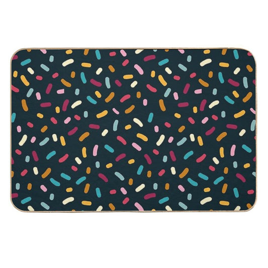 Confetti Sprinkles Pattern  Repositionable Bath Mat