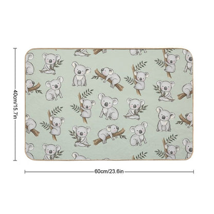 Aussie Animals Cute Koalas Set Durable Bath Mat