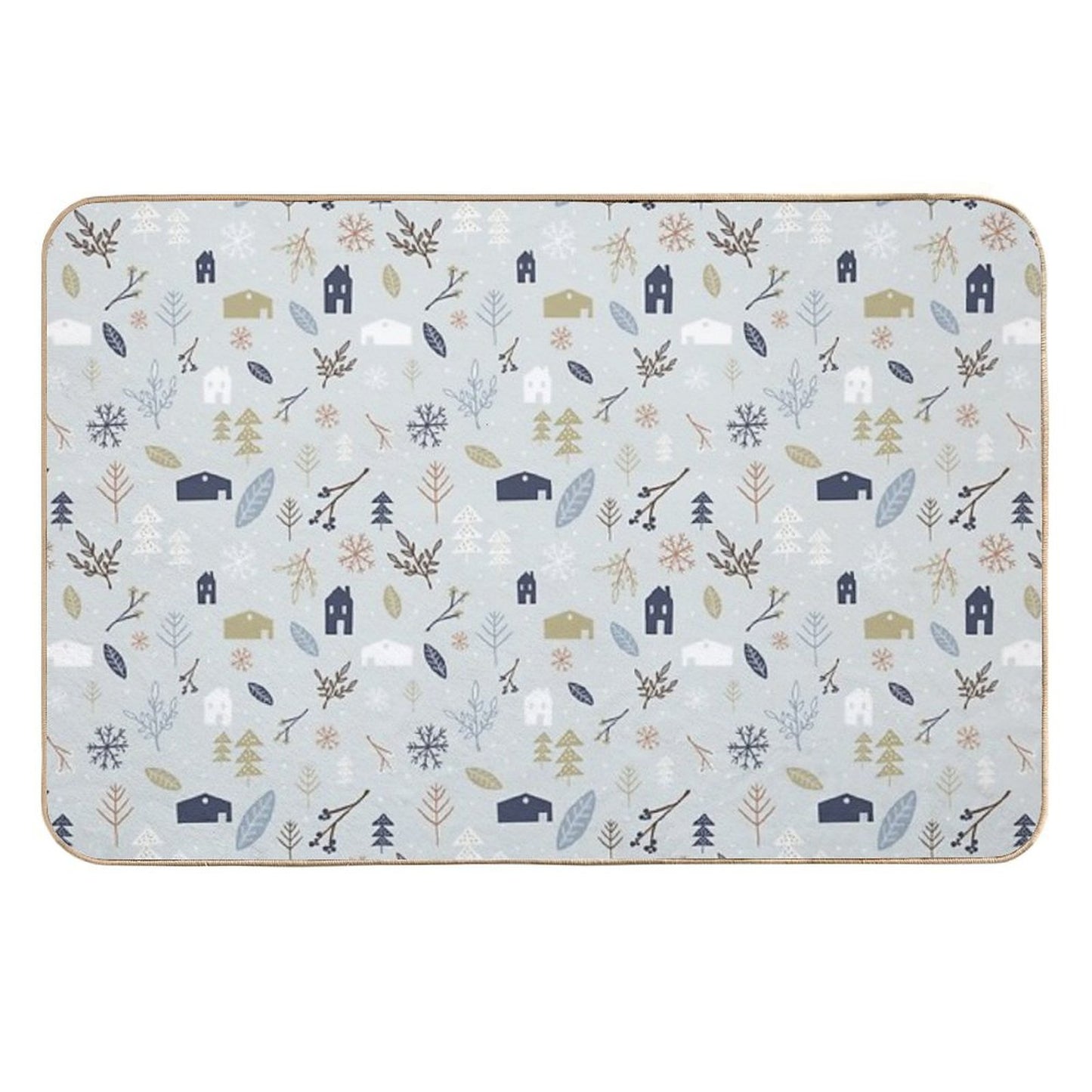 Winter Village  Dirt-Trapping Bath Mat