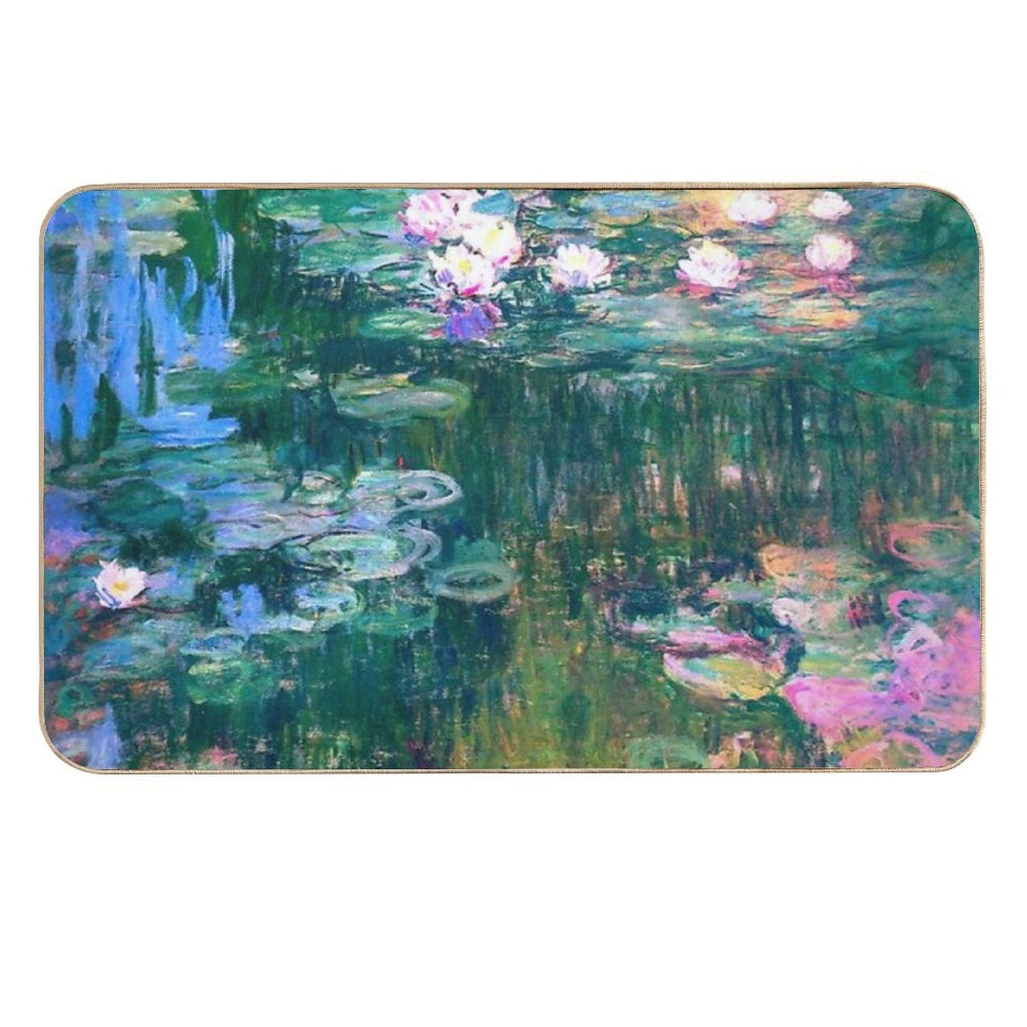 Water Lilies Monet  Fade-Resistant Bath Mat