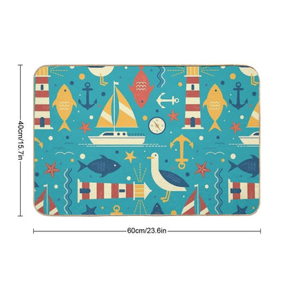 All At Sea  Versatile Bath Mat