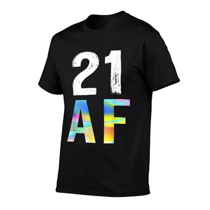 21 Legal AF 21st Birthday Funny  Polyester Blend T-Shirt
