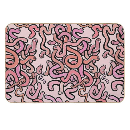 A Tangle of Worms Durable Bath Mat
