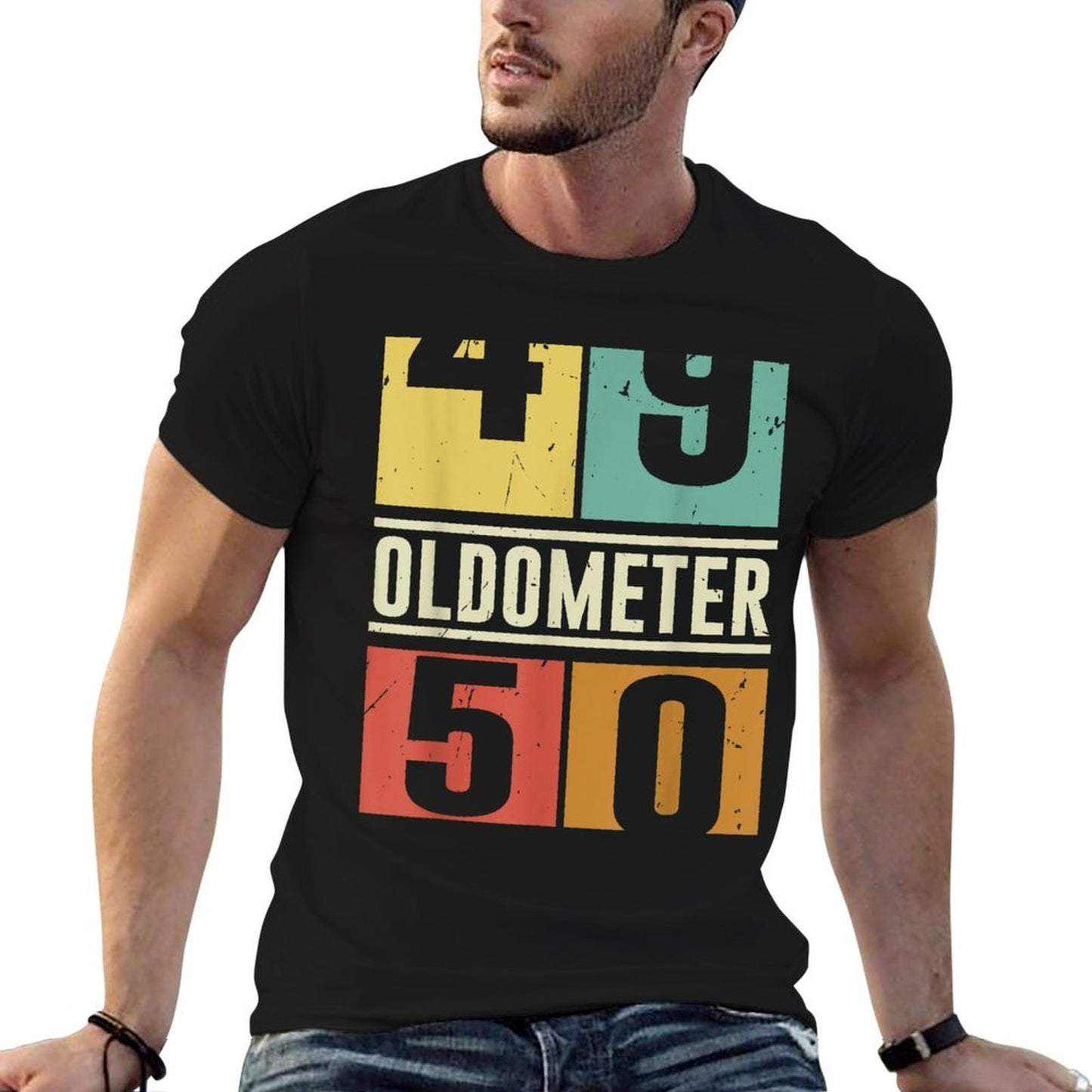 Oldometer 50th Birthday For Men And Women  Moisture-wicking T-Shirt