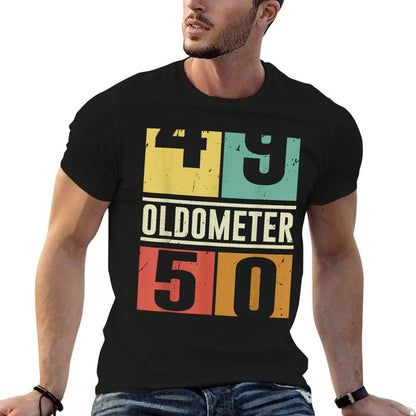 Oldometer 50th Birthday For Men And Women  Moisture-wicking T-Shirt