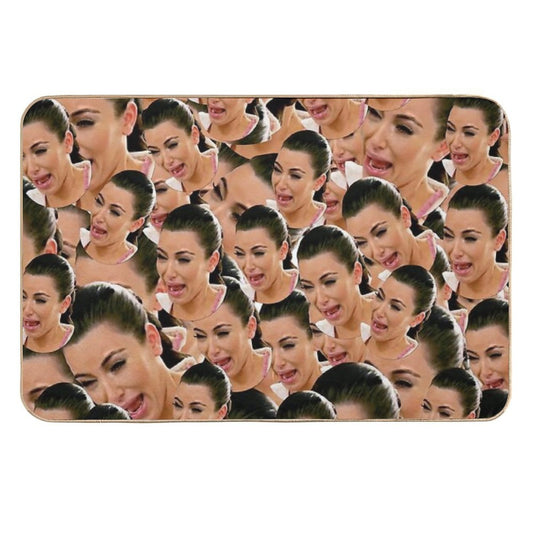 Crying Kim Kardashian  Fade-Resistant Bath Mat