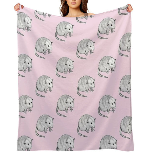 Little Opossum Anti-pilling Throw Blanket