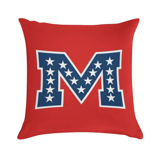 Battle M Soft Hidden Zipper Throw Pillow