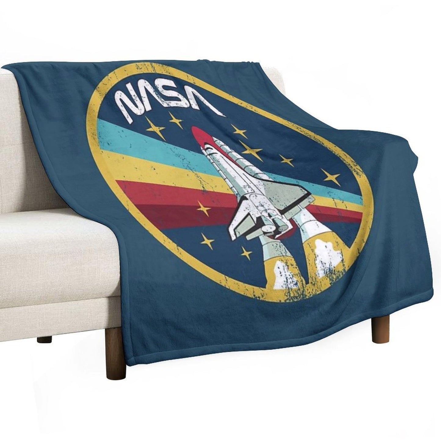 NASA Vintage Emblem All-season Throw Blanket