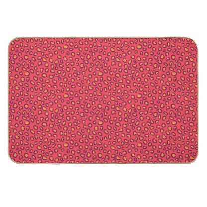 Orange Leopard  Stain-Proof Bath Mat