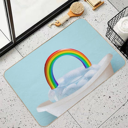 Playing Raibow Cloud in Bathtub  Versatile Bath Mat