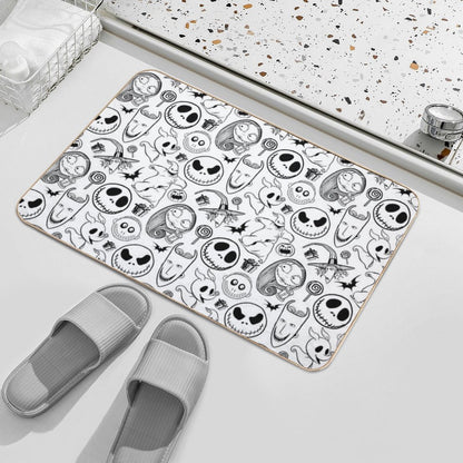 Nightmare before Christmas Pattern  Slip-Resistant Bath Mat