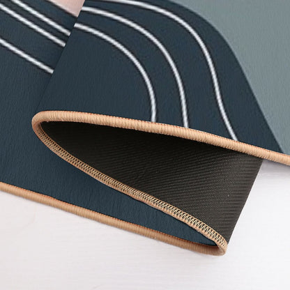 Mid-Century Modern  Sunset  Easy Maintenance Bath Mat