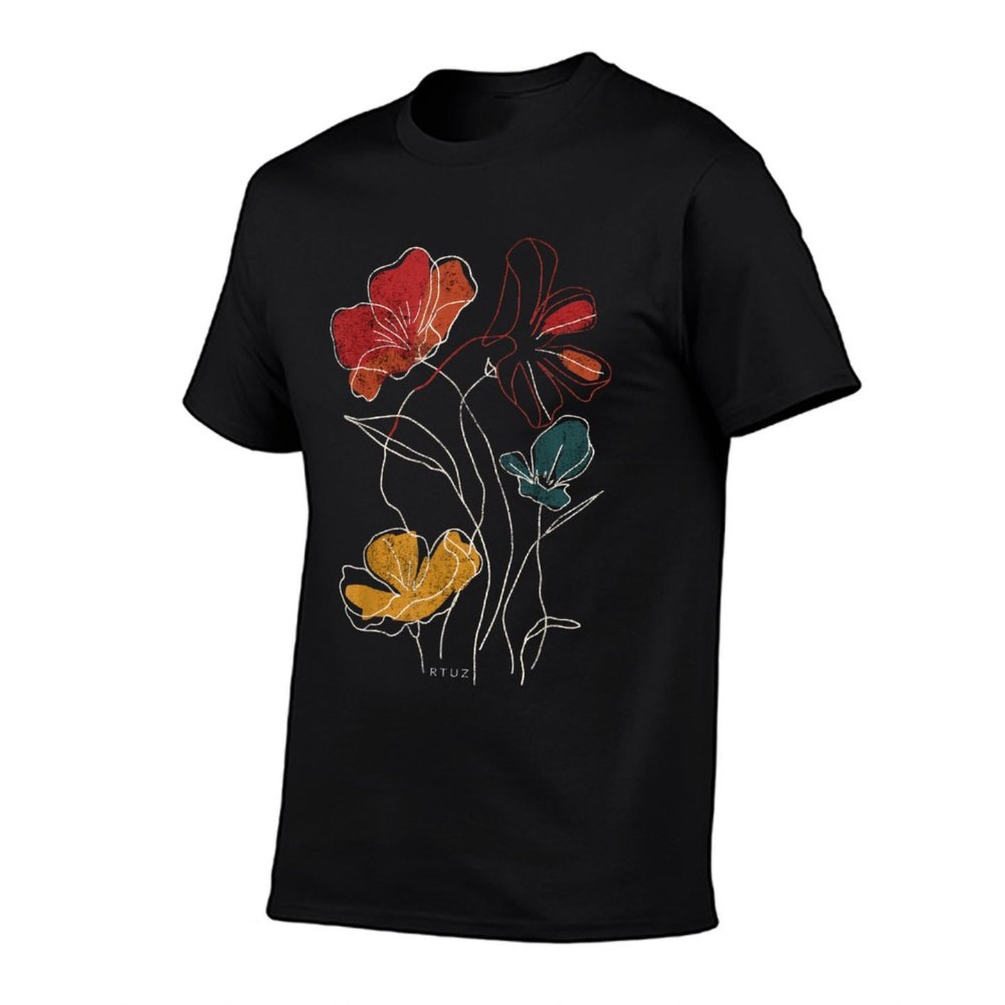 Boho Style Floral Pastel Design Flowers Hipster Streetwear  Odor-resistant T-Shirt