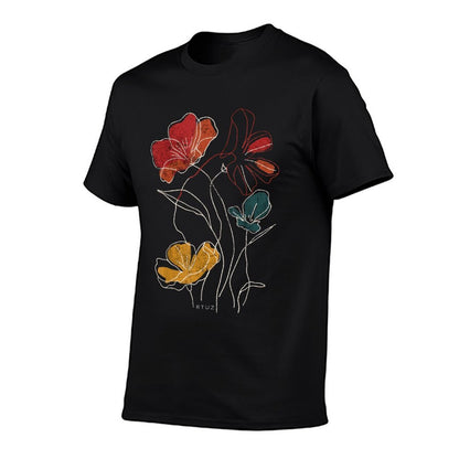 Boho Style Floral Pastel Design Flowers Hipster Streetwear  Odor-resistant T-Shirt