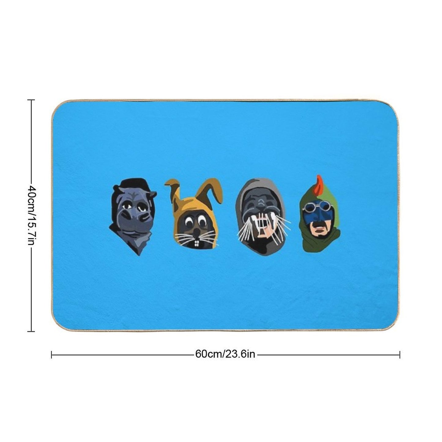 Magystery Heads  Stain-Proof Bath Mat