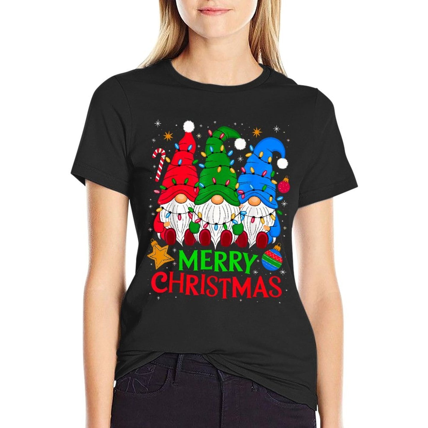 Gnomes Merry Christmas Xmas Matching  Easy-care T-Shirt