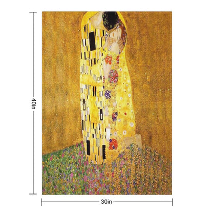 KLIMT THE  KISS Velvety-soft Throw Blanket