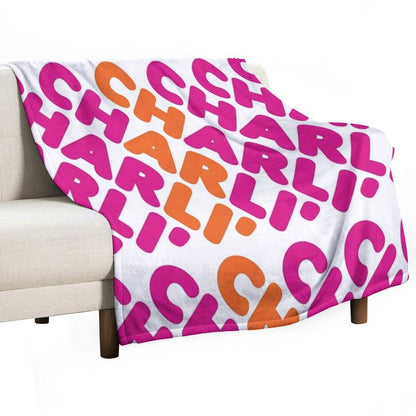 Charli' Dunkin' Pattern Easy Care Throw Blanket