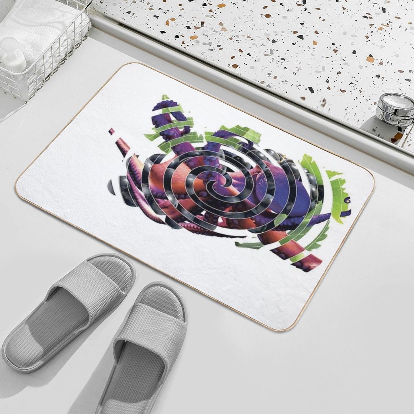 Octopus Grape °1  Multi-Purpose Bath Mat